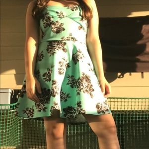 turquoise floral dress